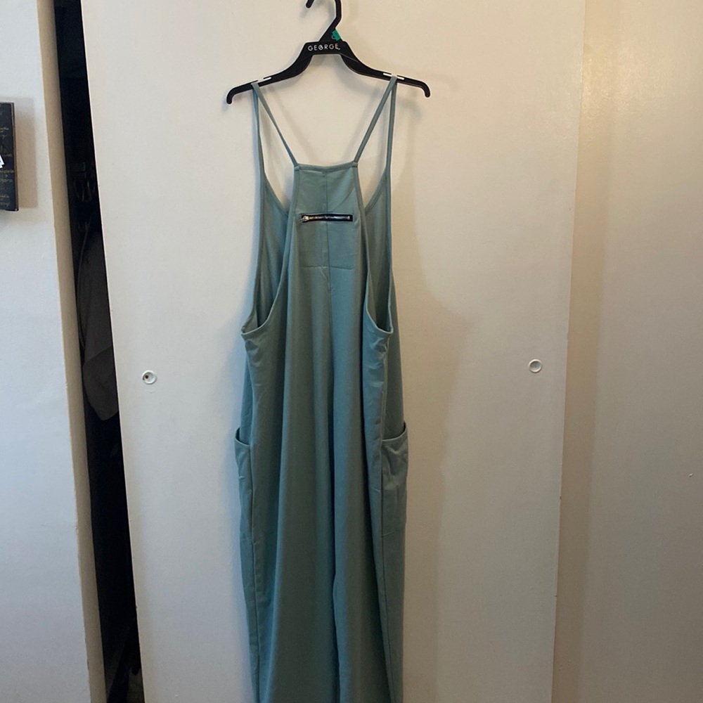 Mint Green Soft Jumpsuit - Picture 1 of 3